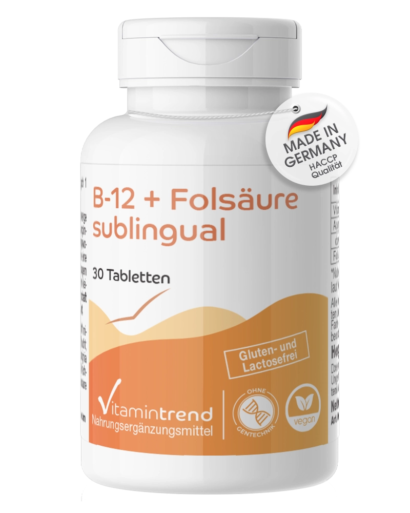 B-12 + folic acid sublingual - 30 tablets with acerola B-12 + folic acid sublingual - 30 tablets with acerola