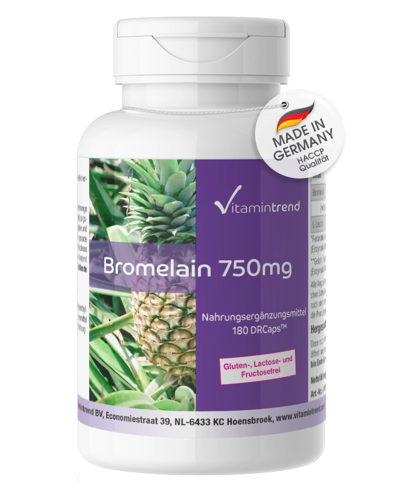 Bromelain 750mg - vegan - 180 Capsules - bulk pack Bromelain 750mg - vegan - 180 Capsules - bulk pack