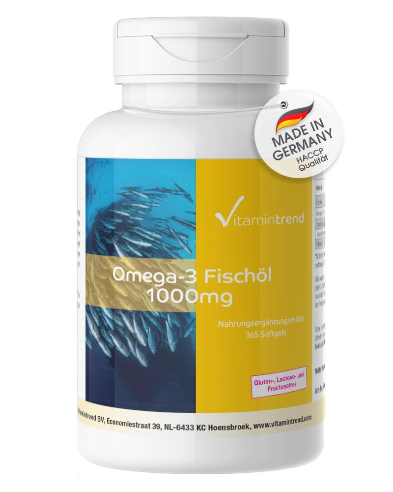 Omega - 3 Fischöl 1000mg | Vitamintrend Omega - 3 Fischöl 1000mg | Vitamintrend