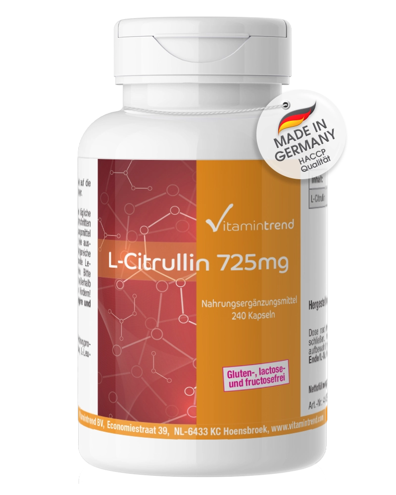 L-Citrulline 725mg - vegan - 240 Capsules - bulk pack L-Citrulline 725mg - vegan - 240 Capsules - bulk pack
