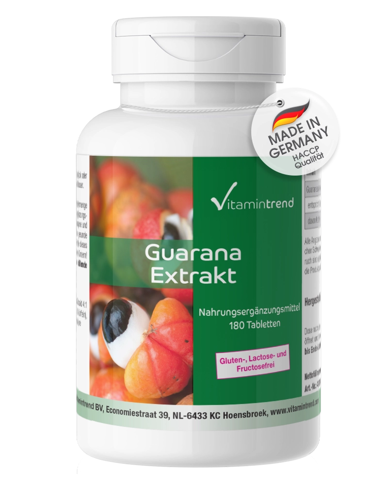 Guarana Extrakt 300mg - 180 tabletten Guarana Extrakt 300mg - 180 tabletten