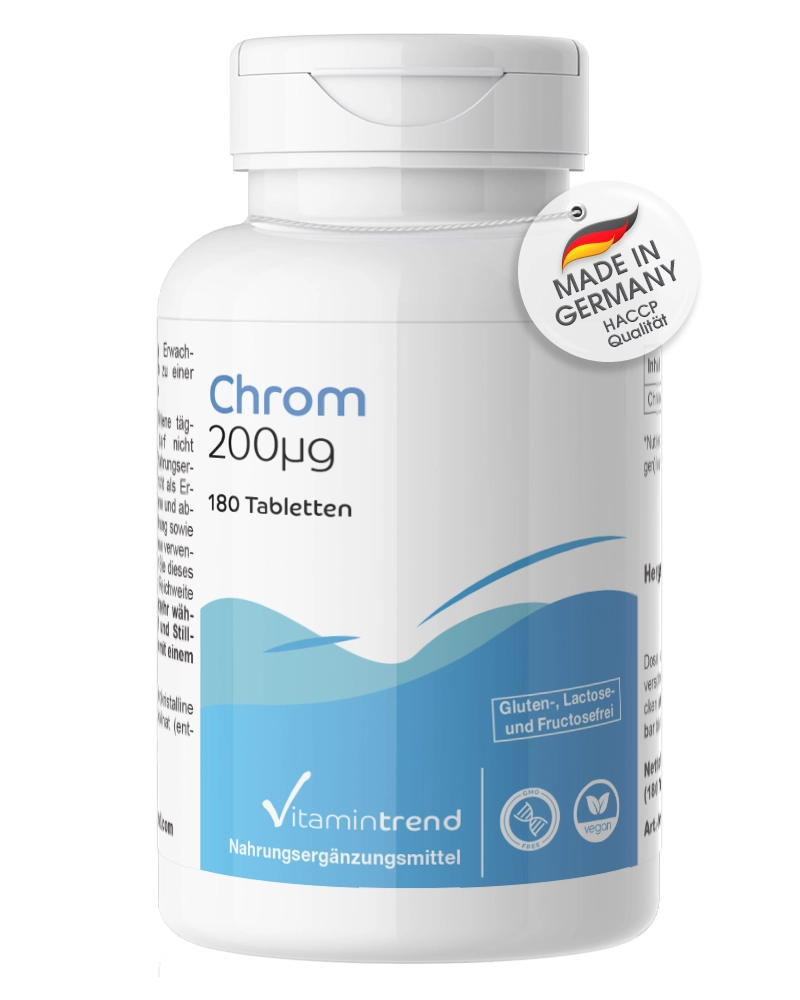 Chromium 200μg 180 tablets from chromium picolinate bulk pack for 6 months, vegan Chromium 200μg 180 tablets from chromium picolinate bulk pack for 6 months, vegan