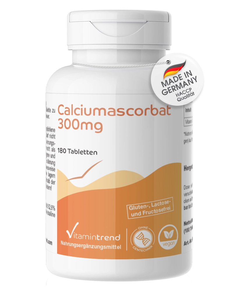 Calcium ascorbate 300mg 180 tablets buffered vitamin C, bulk pack for 6 months Calcium ascorbate 300mg 180 tablets buffered vitamin C, bulk pack for 6 months