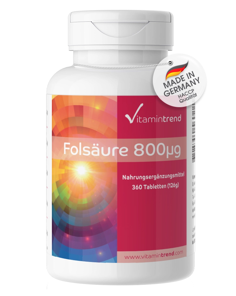 Ácido fólico 800mcg - para 1 año Ácido fólico 800mcg - para 1 año