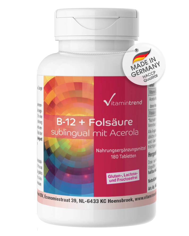 Vitamin B12 & Folsäure & Acerola 180 Tablette