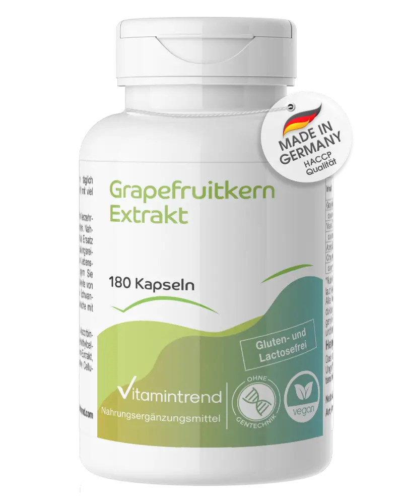 Estratto di semi di pompelmo - 180 capsule - con vitamina C | Vitamintrend