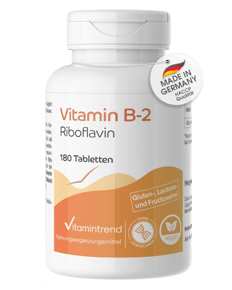 Vitamina B2 Riboflavina 100mg - 180 comprimidos Vitamina B2 Riboflavina 100mg - 180 comprimidos