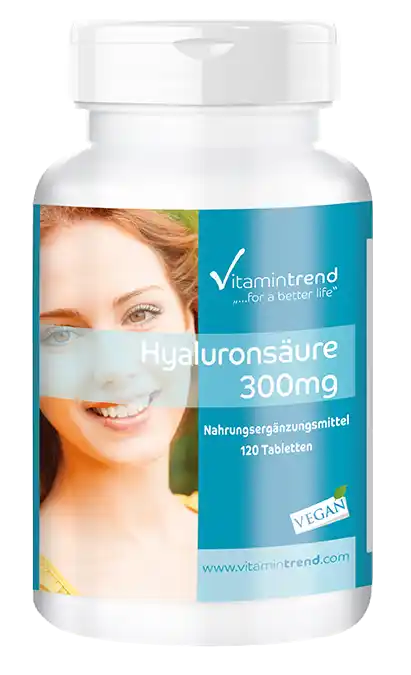 Hyaluronzuur 300mg - veganistisch - 120 tabletten - hoge dosis