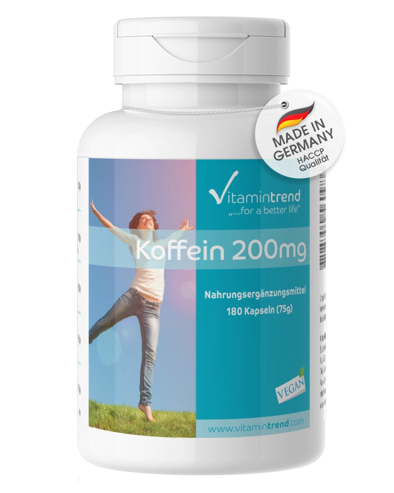 Caffeine 200mg - 180 capsules, vegan, bulk pack Caffeine 200mg - 180 capsules, vegan, bulk pack