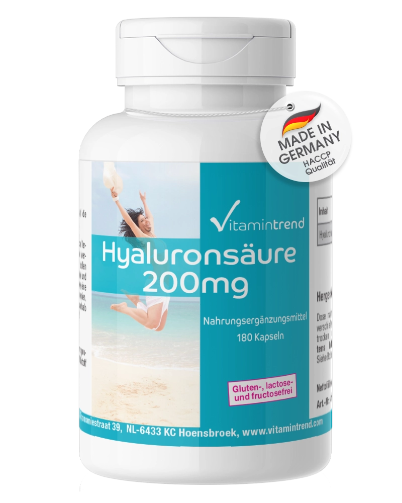 Ácido Hialurónico 200mg - Vegano - 180 Cápsulas Ácido Hialurónico 200mg - Vegano - 180 Cápsulas