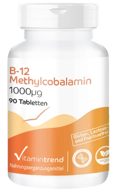 B-12 Metilcobalamina 1000µg 90 comprimidos de Vitamintrend: ¡Tu refuerzo vegano durante 3 meses!