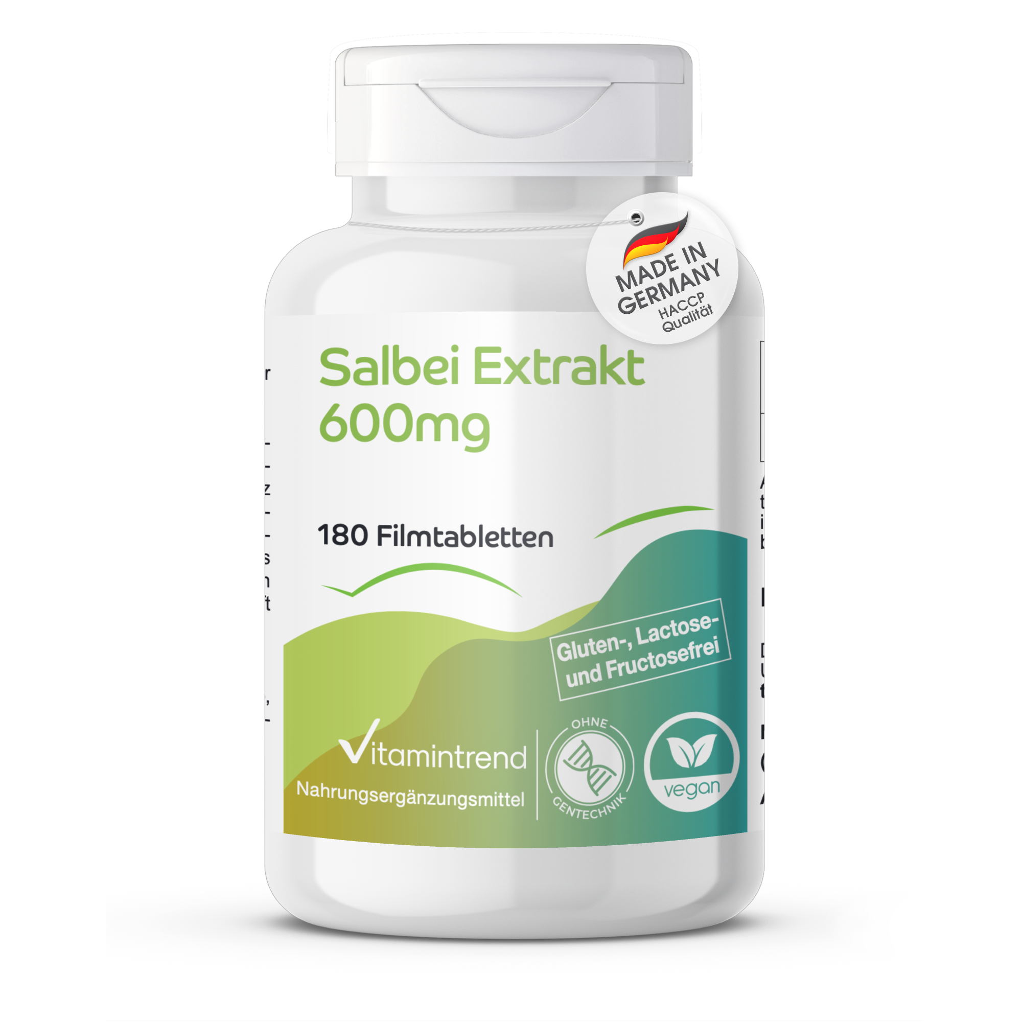 Extracto de Salvia 600mg - 180 comprimidos recubiertos con película | Vitamintrend