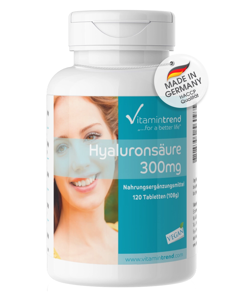 Ácido hialurónico 300mg - vegano - 120 comprimidos - alta dosis Ácido hialurónico 300mg - vegano - 120 comprimidos - alta dosis