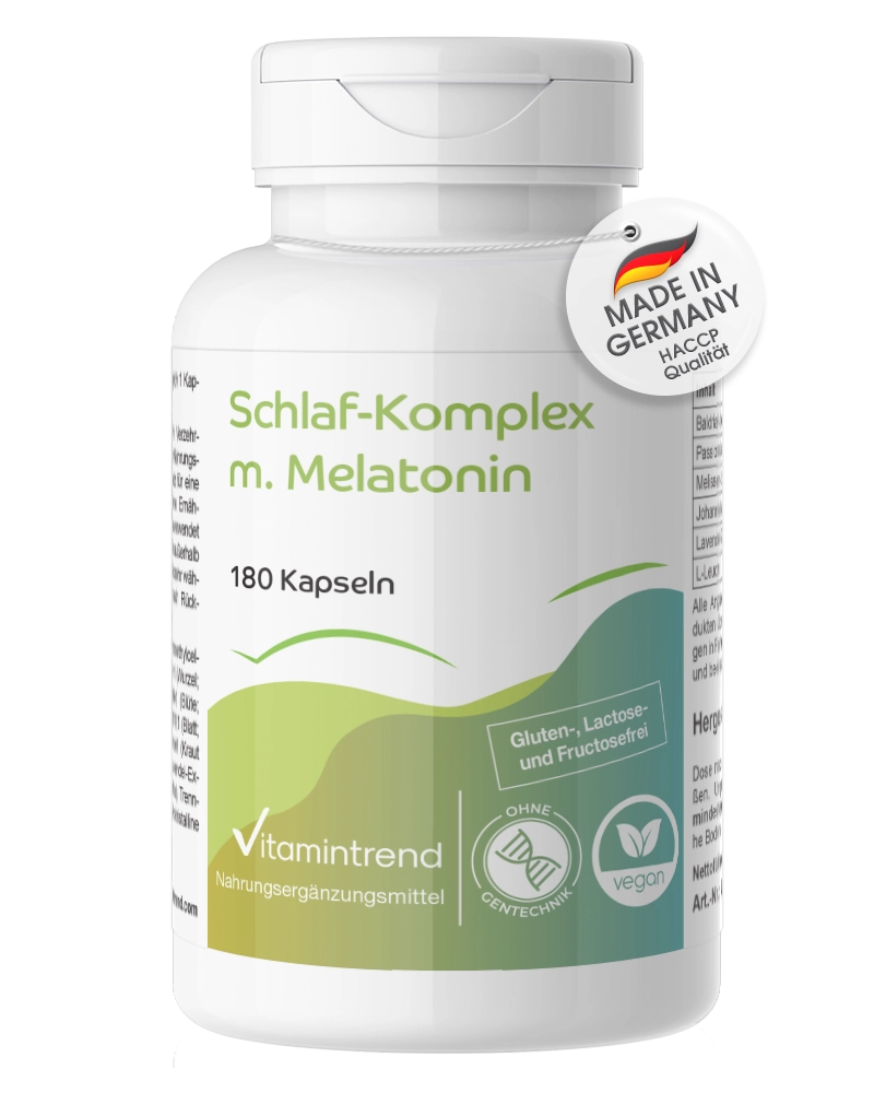 Schlaf-Komplex mit Melatonin- 180 Kapseln | Vitamintrend
