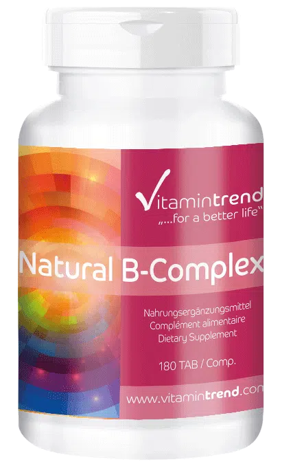 Complesso di vitamina B naturale 180 compresse per 6 mesi - Lynside® Forte B100, vegi