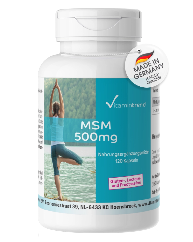MSM 500mg- 120 Kapseln | Vitamintrend MSM 500mg- 120 Kapseln | Vitamintrend