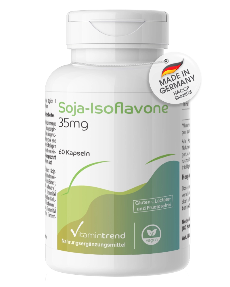Isoflavonas de soja 35 mg - 60 cápsulas con vitamina E Isoflavonas de soja 35 mg - 60 cápsulas con vitamina E