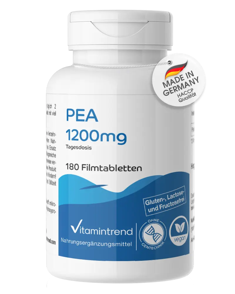 PEA 1200mg - 180 Film-Coated Tablets - Easy to Swallow | Vitamintrend