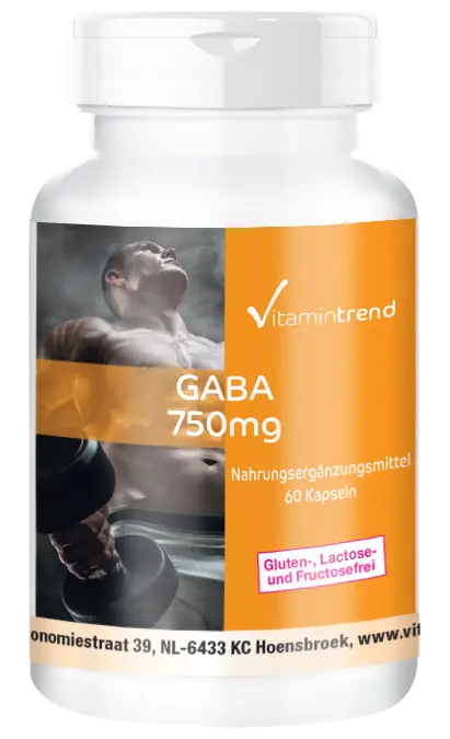 GABA 750mg - 60 gélules - hautement dosé - végétalien