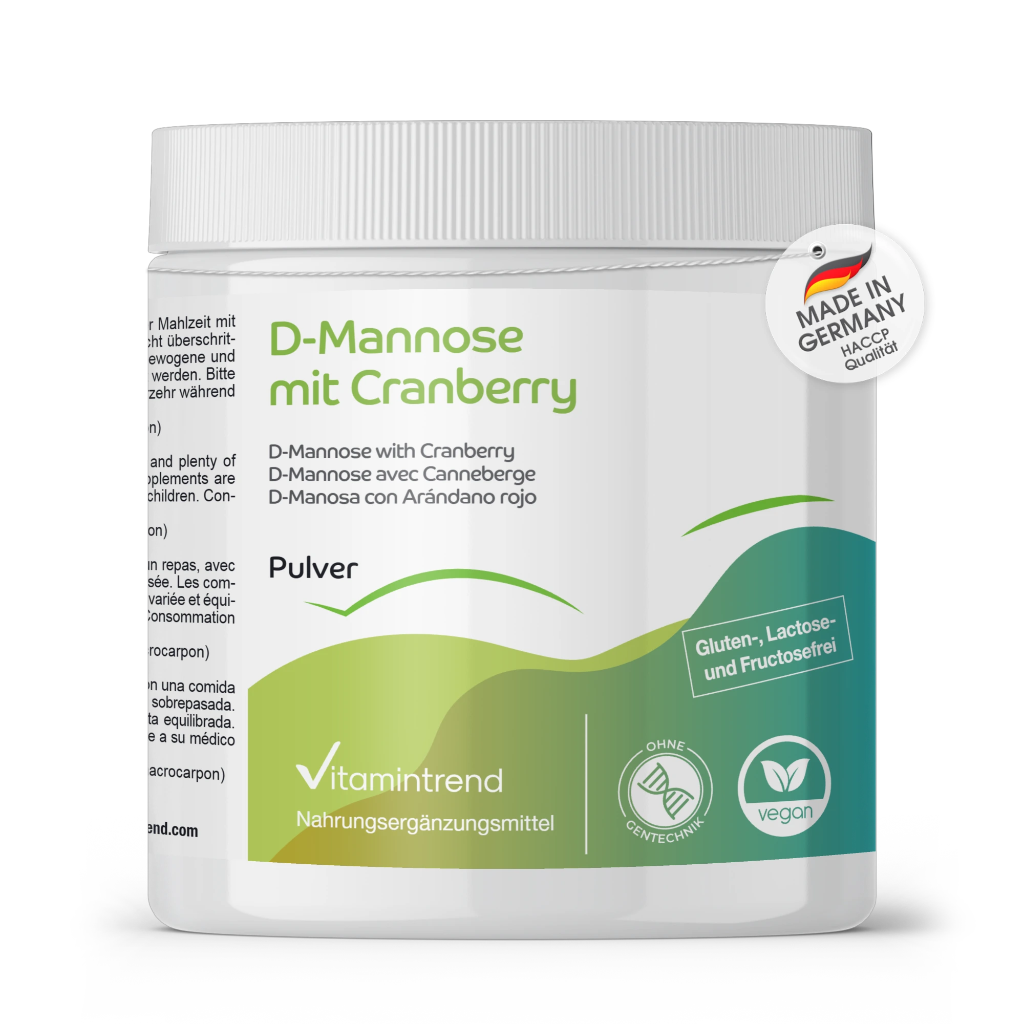 D-Mannose mit Cranberry - 450g Pulver | Vitamintrend
